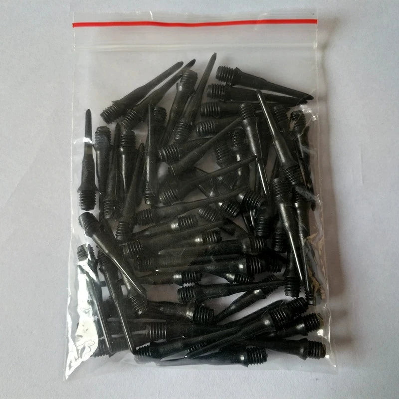 100pcs Safety Soft Dart Head 2BA Screws, high precision for professional electronic darts, ideal replacement parts.