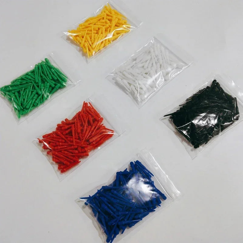 Colorful 100pcs Safety Soft Dart Head 2BA Screws High Precision Professional Electronic Dart Replacement Plastic Parts.