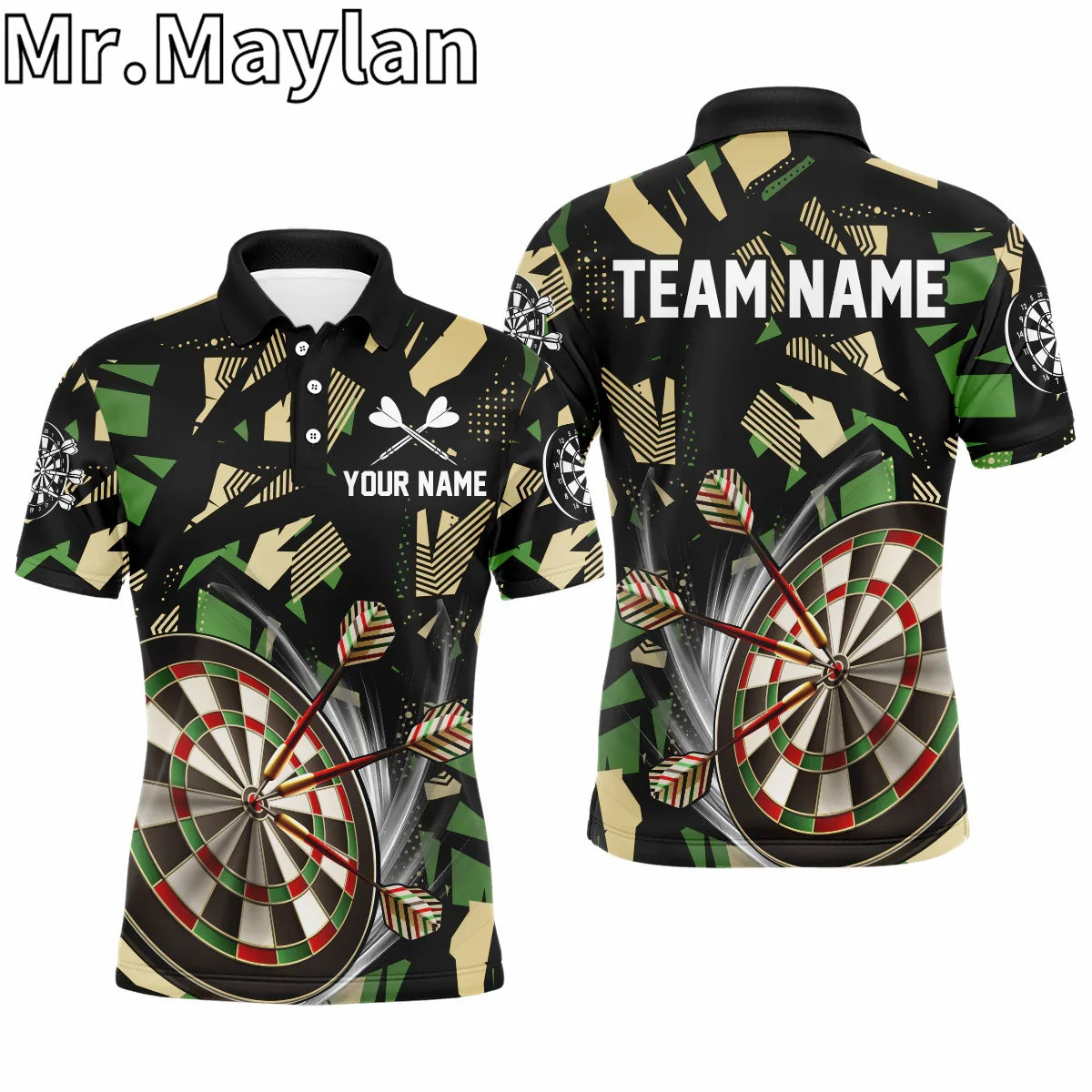 3D Personalized Funny Owl Darts Polo Shirts For Men Custom Brown Darts Team Jerseys Unique Darts Apparel Gifts For Darts Lovers
