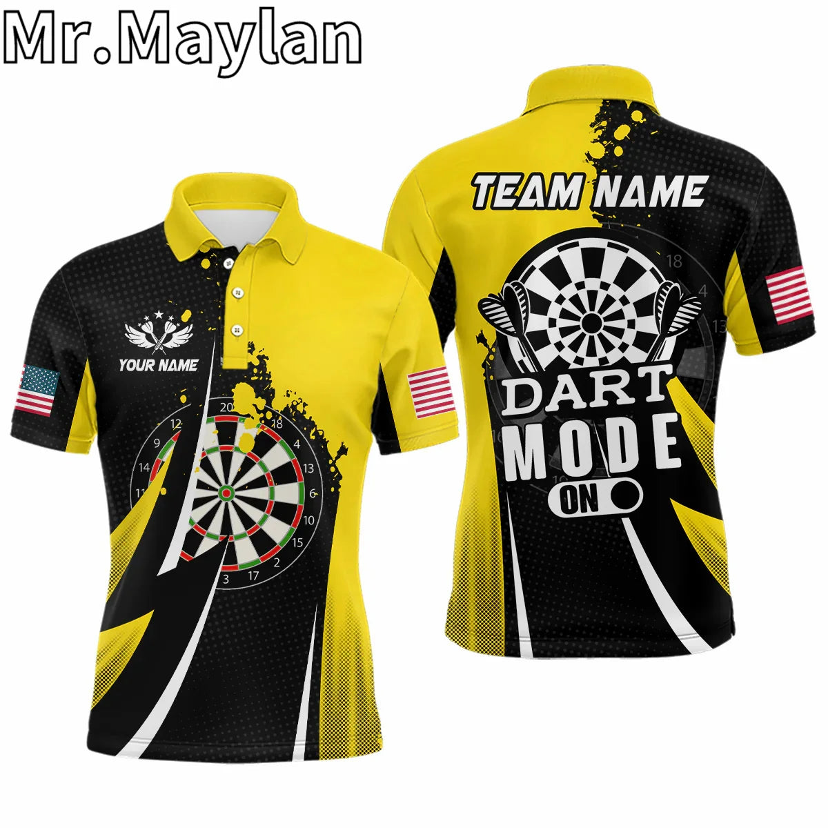 3D Personalized Funny Owl Darts Polo Shirts For Men Custom Brown Darts Team Jerseys Unique Darts Apparel Gifts For Darts Lovers