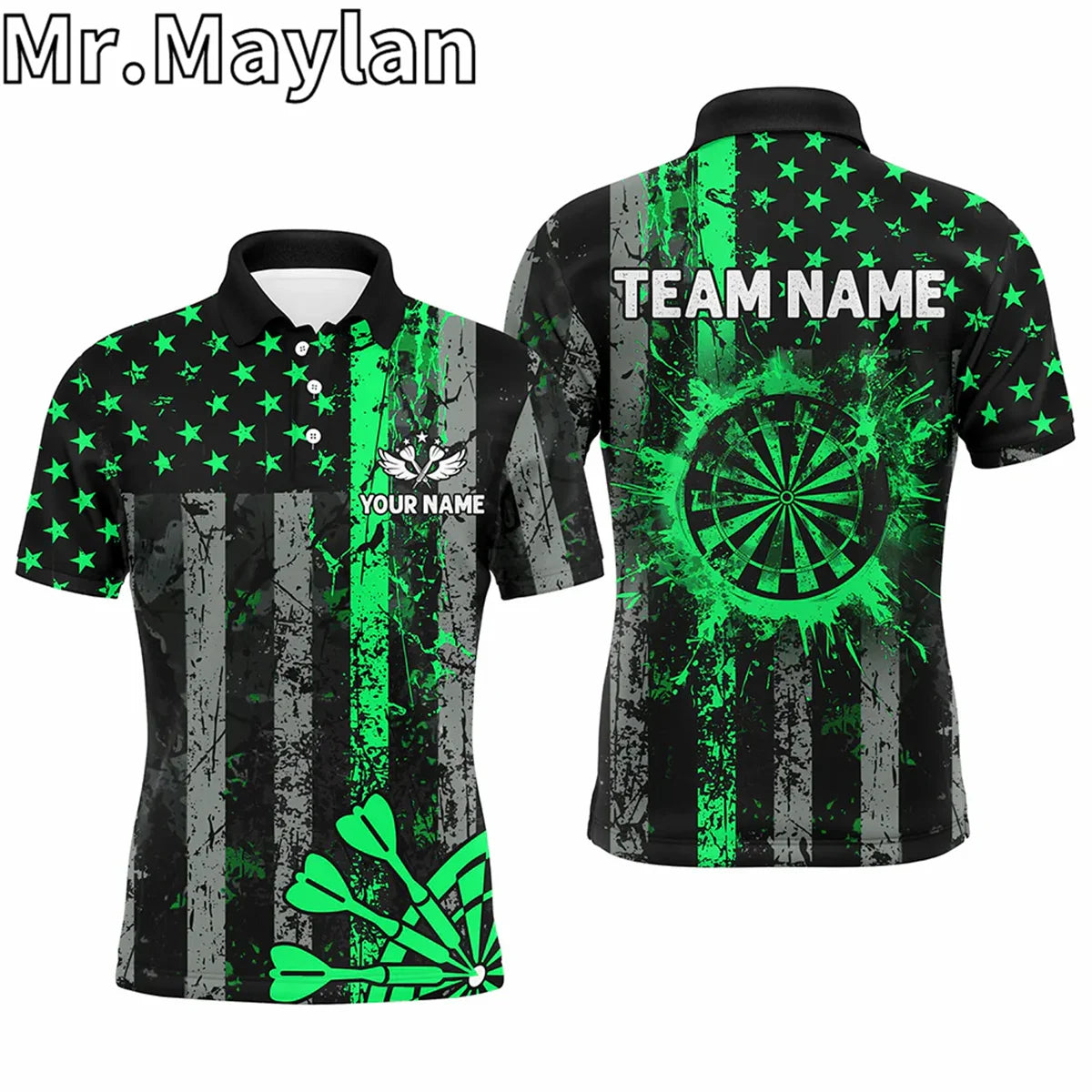 3D Personalized Funny Owl Darts Polo Shirts For Men Custom Brown Darts Team Jerseys Unique Darts Apparel Gifts For Darts Lovers