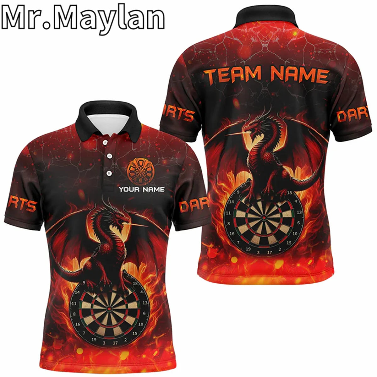 3D Personalized Funny Owl Darts Polo Shirts For Men Custom Brown Darts Team Jerseys Unique Darts Apparel Gifts For Darts Lovers