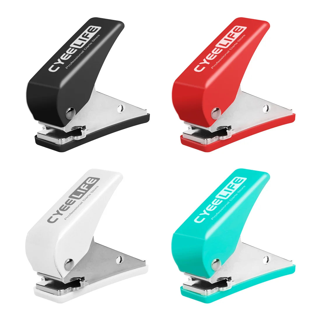 CyeeLife Dart Flights Puncher/PET Flights Punch+Metal Spring O Rings,Dart Accessories kit 4color