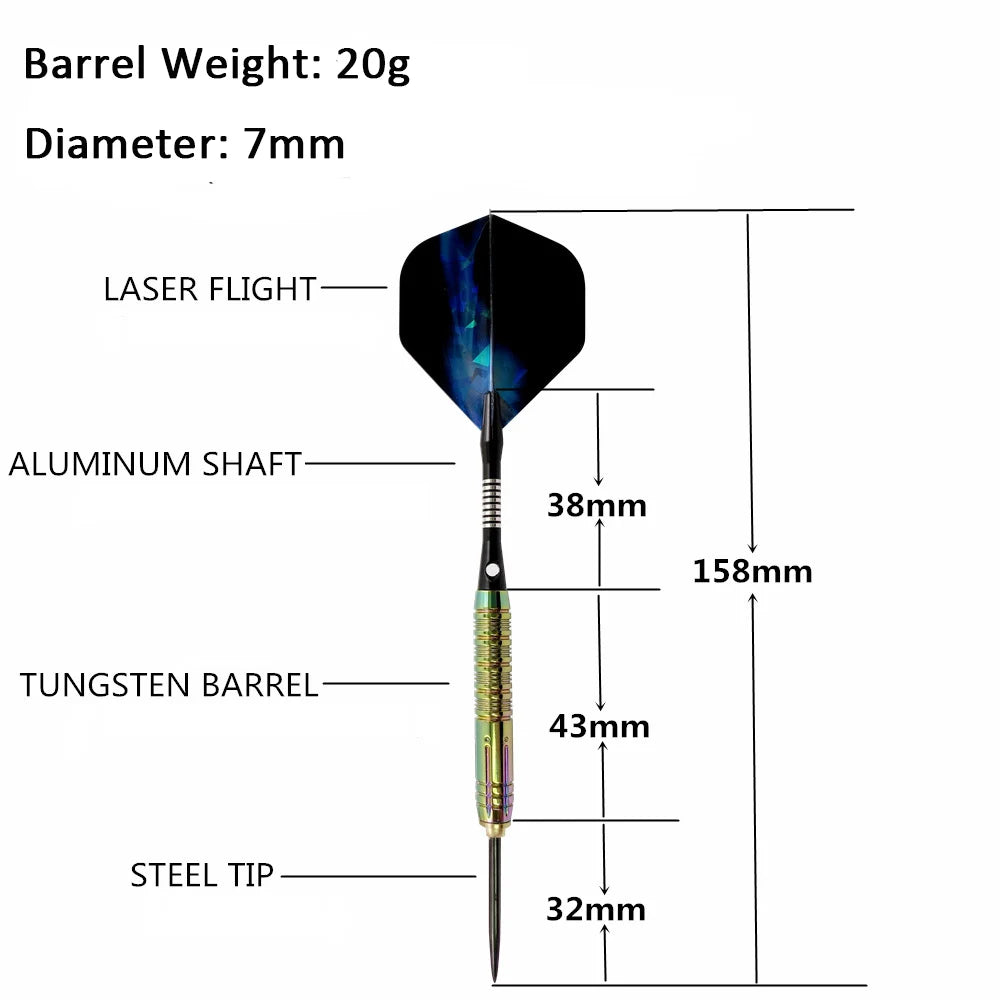 Professional Soft Tip Darts 3 Pcs/set of Competition Grade Darts 23g Rainbow Tungsten Steel Darts Set Darts Accessories