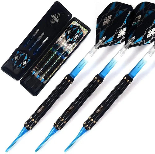 CUESOUL Soft Tip Darts Set Plastic Tip with Dart Case.16g Soft Tip