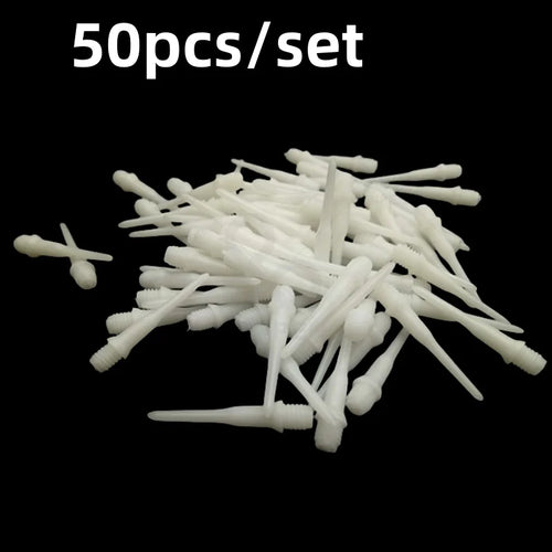 50PCS Soft Plastic Tips Points Needle Replacement Dart White Parts New