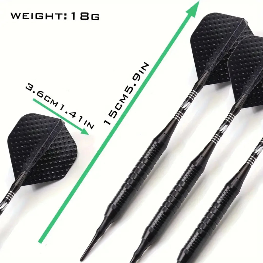 18g Soft Tipped Darts Professional Indoor Plastic Tip Darts Set for