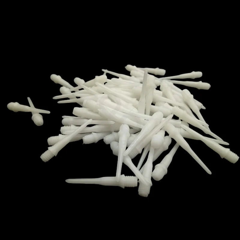 50PCS Soft Plastic Tips Points Needle Replacement Dart White Parts New