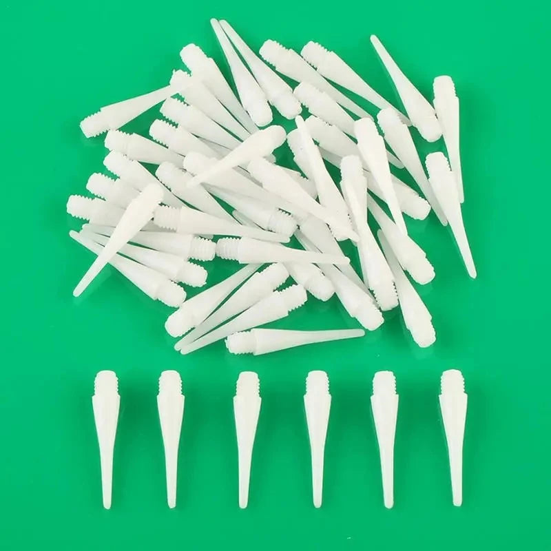 50PCS Soft Plastic Tips Points Needle Replacement Dart White Parts New