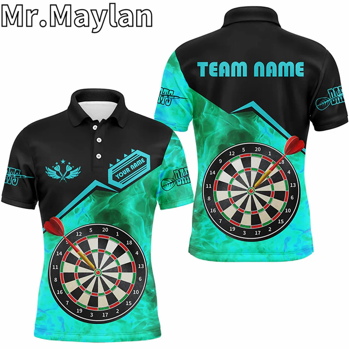 3D Personalized Funny Owl Darts Polo Shirts For Men Custom Brown Darts Team Jerseys Unique Darts Apparel Gifts For Darts Lovers