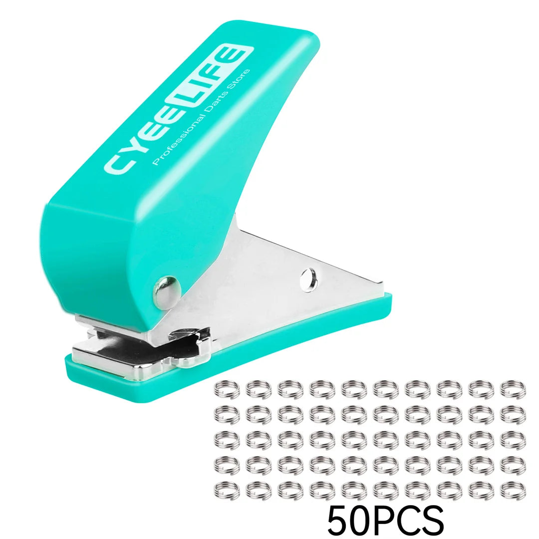 CyeeLife Dart Flights Puncher/PET Flights Punch+Metal Spring O Rings,Dart Accessories kit 4color