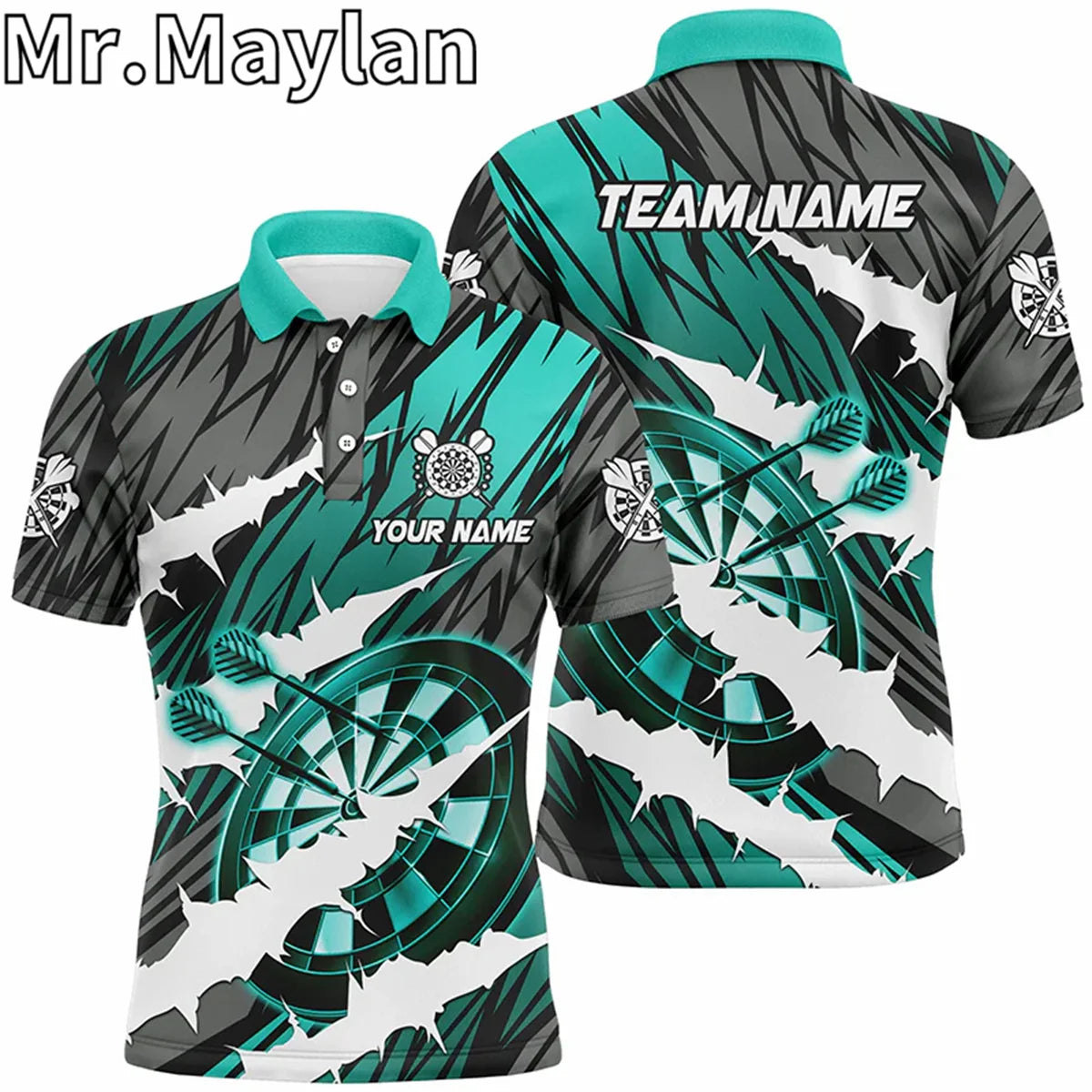 3D Personalized Funny Owl Darts Polo Shirts For Men Custom Brown Darts Team Jerseys Unique Darts Apparel Gifts For Darts Lovers