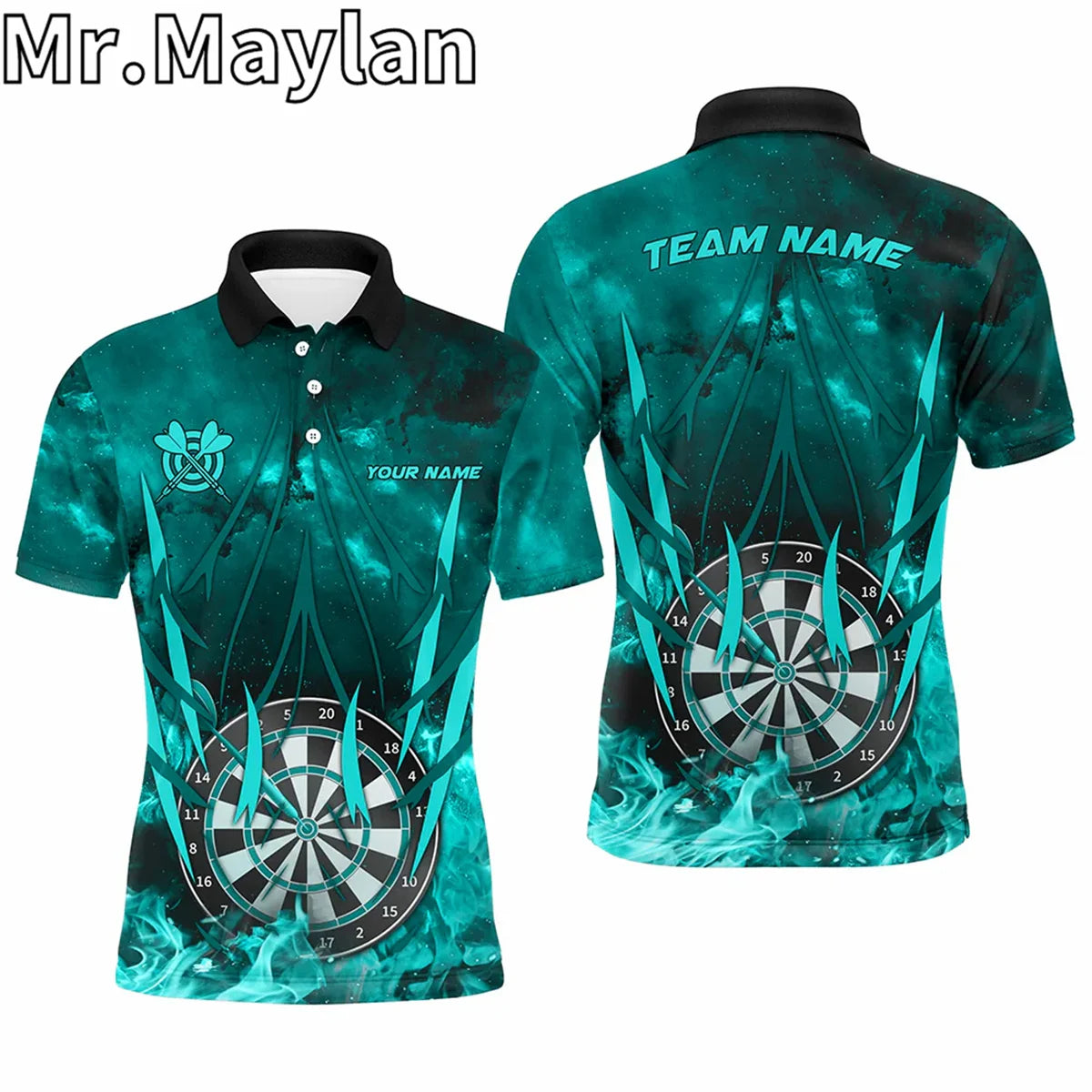 3D Personalized Funny Owl Darts Polo Shirts For Men Custom Brown Darts Team Jerseys Unique Darts Apparel Gifts For Darts Lovers