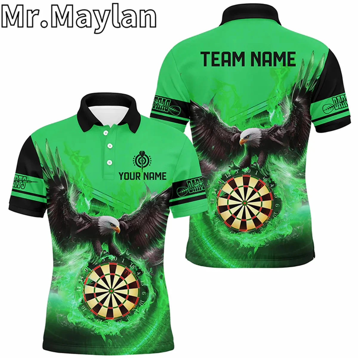 3D Personalized Funny Owl Darts Polo Shirts For Men Custom Brown Darts Team Jerseys Unique Darts Apparel Gifts For Darts Lovers