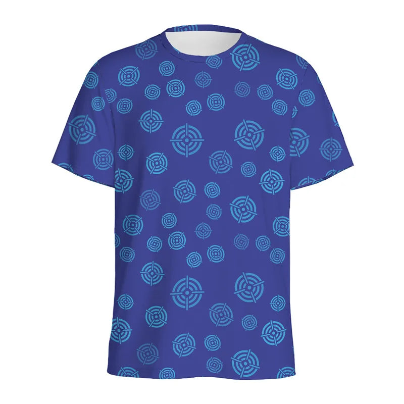 Darts Bullseye Target Pattern T-shirt 3D Printed Dartboard Tees Summer Round Neck T Shirts For Men Loose Short Sleeve Tops