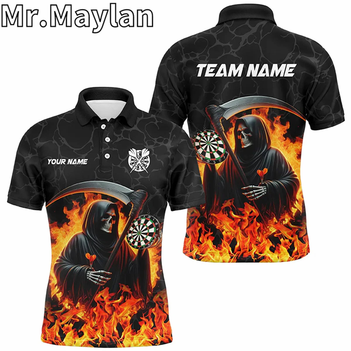 3D Personalized Funny Owl Darts Polo Shirts For Men Custom Brown Darts Team Jerseys Unique Darts Apparel Gifts For Darts Lovers