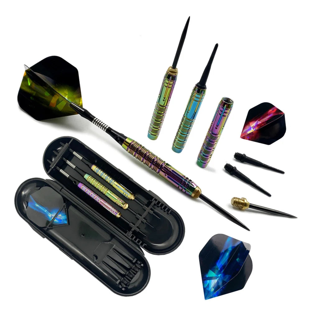 Professional Soft Tip Darts 3 Pcs/set of Competition Grade Darts 23g Rainbow Tungsten Steel Darts Set Darts Accessories