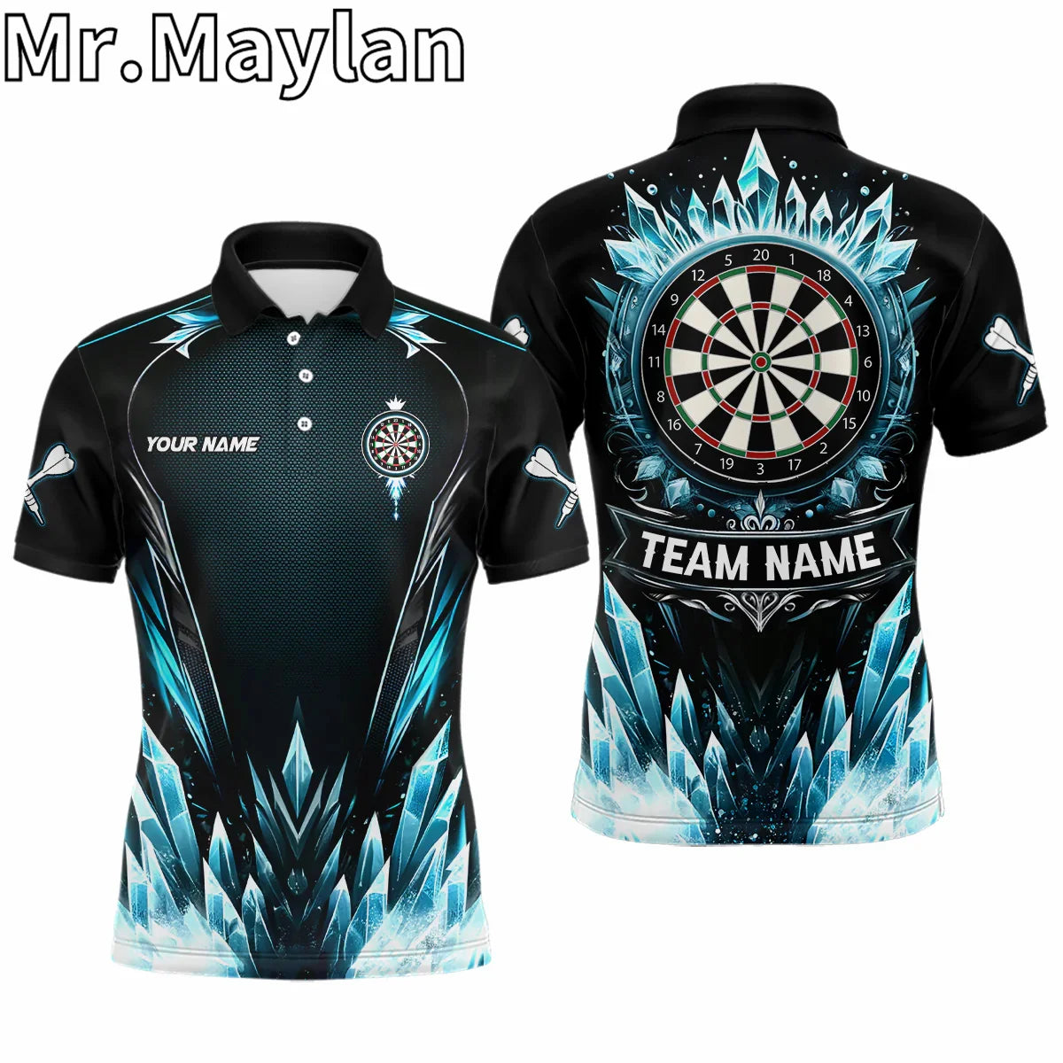 3D Personalized Funny Owl Darts Polo Shirts For Men Custom Brown Darts Team Jerseys Unique Darts Apparel Gifts For Darts Lovers