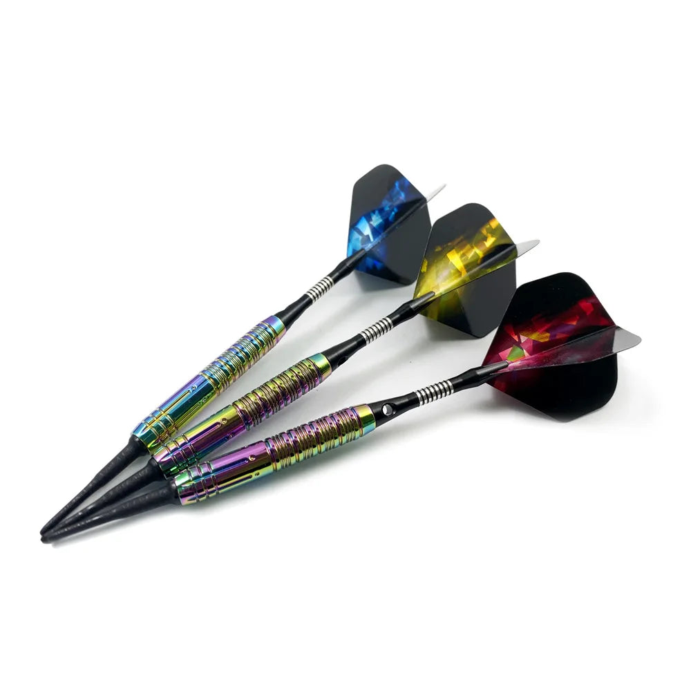 Professional Soft Tip Darts 3 Pcs/set of Competition Grade Darts 23g Rainbow Tungsten Steel Darts Set Darts Accessories