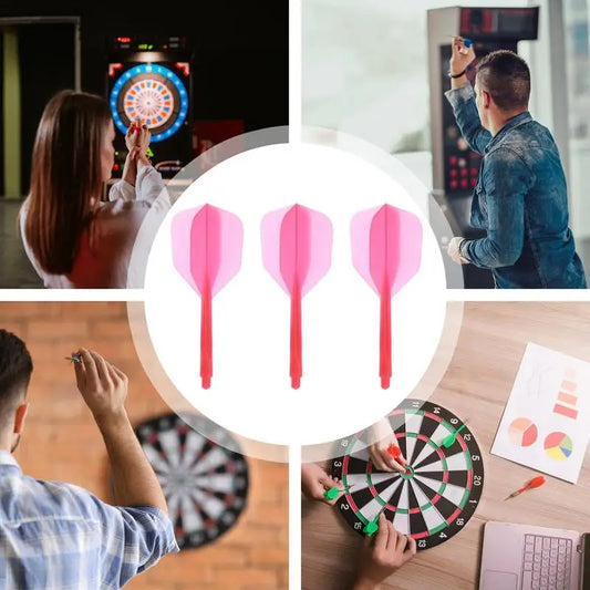 Dart Flights And Shafts 3pcs 2BA Darts Flights And Shafts Dart Tail Leaf K Flex Four Feathered Flights For Steel Tip And Soft