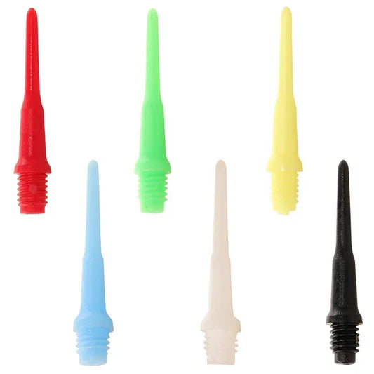 Colorful 100pcs Safety Soft Dart Head 2BA Screws for professional electronic darts, ideal for adult sports enthusiasts.