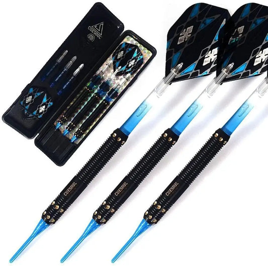 CUESOUL Soft Tip Darts Set Plastic Tip with Dart Case.16g Soft Tip