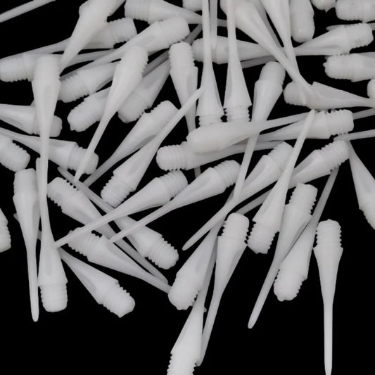 50PCS Soft Plastic Tips Points Needle Replacement Dart White Parts New