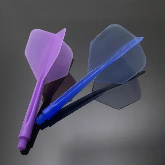 Integrated Dart Flights and Shafts 3pcs 2BA Integrated Flights and Shafts Dart Tail Leaf K Flex Four Feathered Flights for Steel